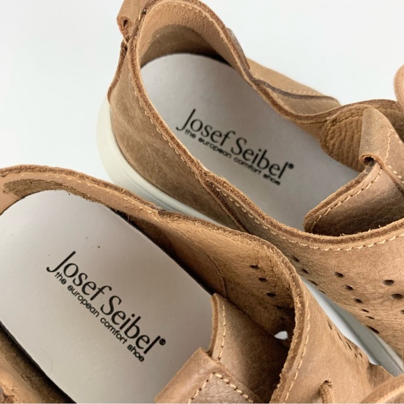 Josef Seibel Malena 09 Perforated Sneakers Castagne Leather Like New 39 - Picture 9 of 14